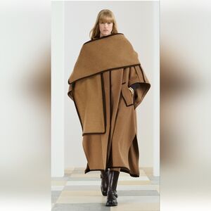 ZARA LIMITED EDITION TAUPE/BROWN SRPLS MSCLN PCT CAPE COAT ❤️‍🔥❤️‍🔥❤️‍🔥